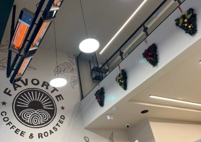 Promiennik elektryczny Nevada w kawiarni